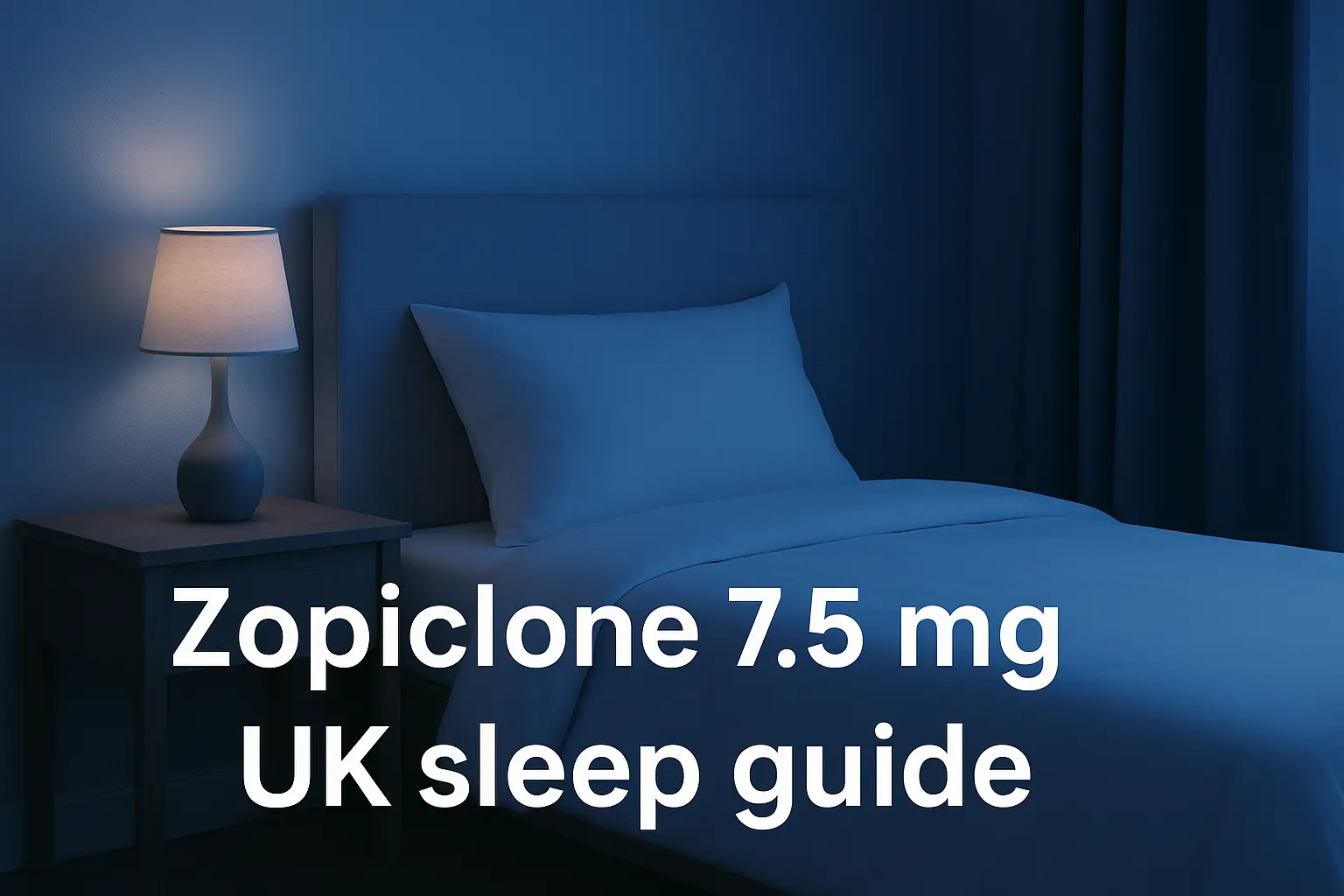 Zopiclone effects explained UK Zopiclone smooth sleep experience Zopiclone calming effect infographic
