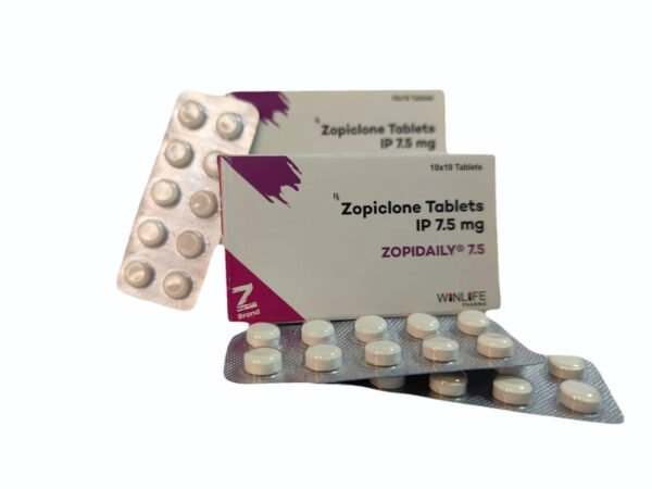 Zopidaily 7.5 mg zopiclone tablets and packaging